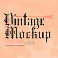 Gratis vector vintage mockup logo ontwerp vector