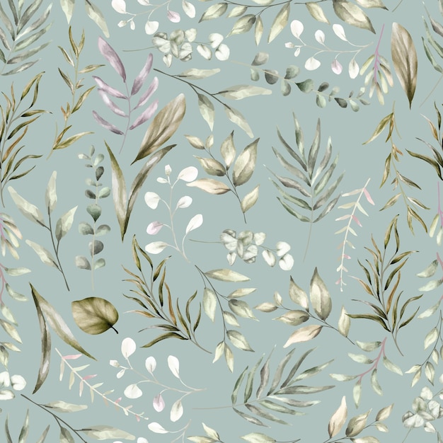 Gratis vector vintage naadloos patroon met elegante hand die bloemen trekt
