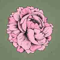 Gratis vector vintage old school flash rose tattoo ontwerp symbool