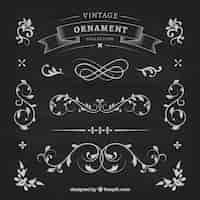 Gratis vector vintage ornament collectie