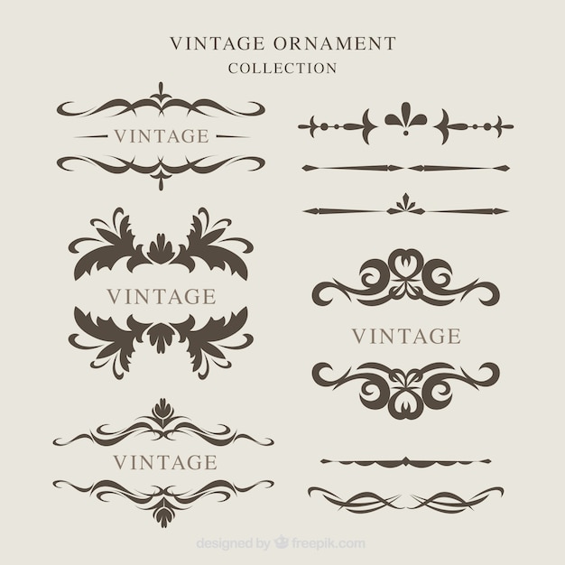 Gratis vector vintage ornamenten collectie