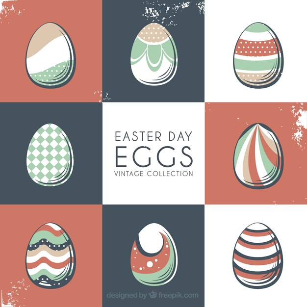Vintage pasen-dag eieren collectie