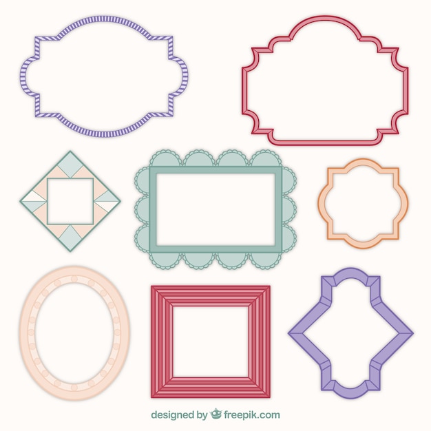 Gratis vector vintage photo frame collection