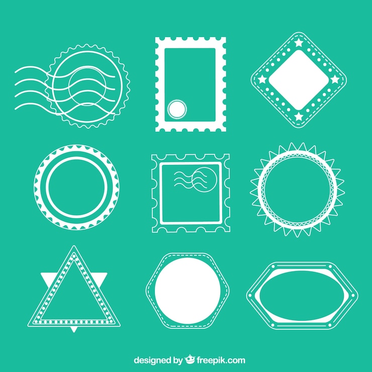 Gratis Vector vintage postzegel collectie