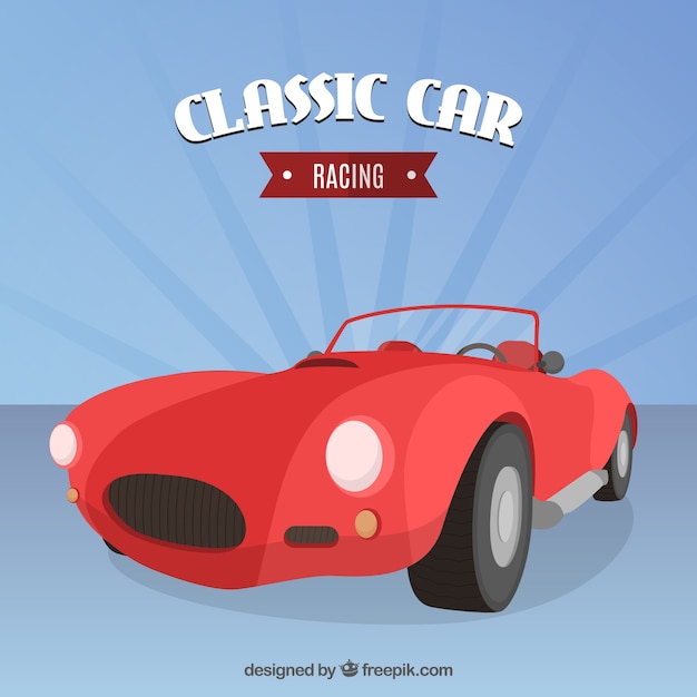 Gratis vector vintage raceauto