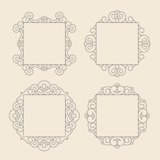 Gratis vector vintage sierlijst frame