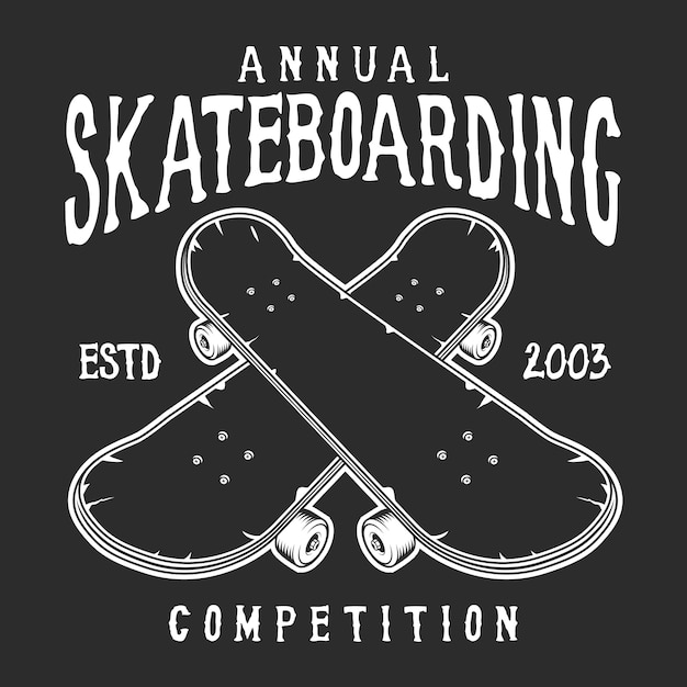 Vintage skateboarden logo