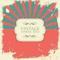 Gratis vector vintage sunburst behang