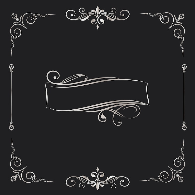Gratis Vector vintage swirl lege badge