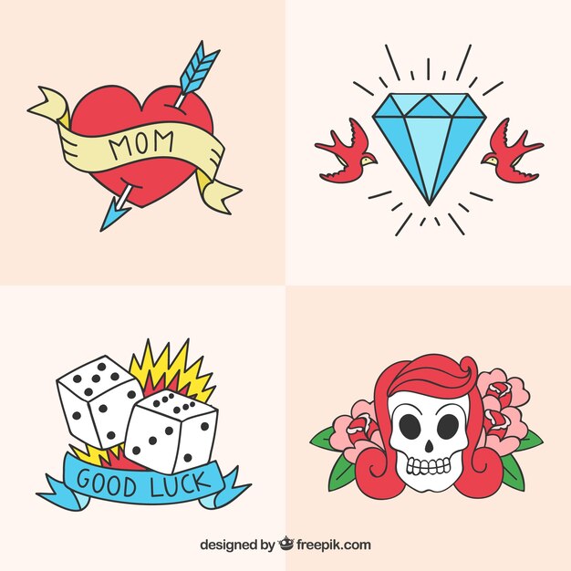 Vintage tattoo collectie