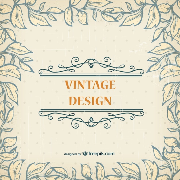 Gratis vector vintage template gratis kaart