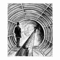 Gratis vector vintage tunnel illustratie