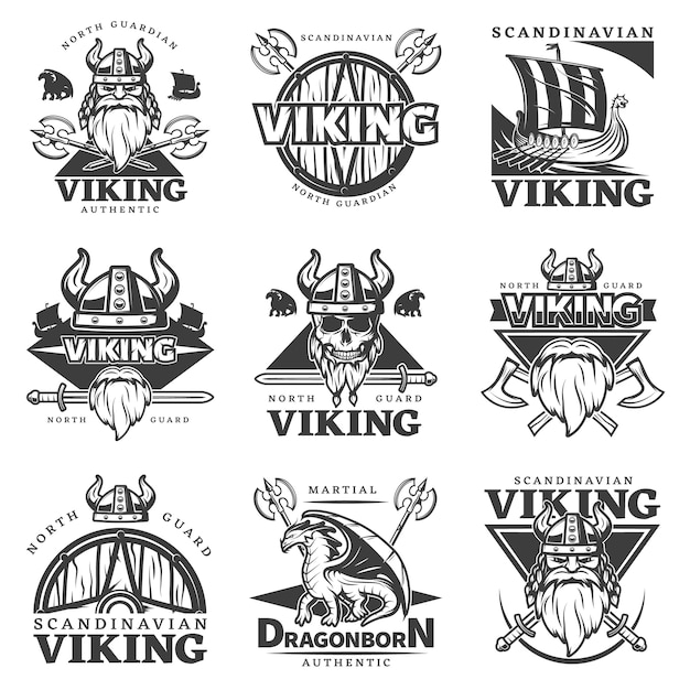 Vintage Viking-labelset