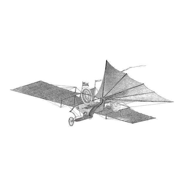 Vintage vliegtuigen illustratie