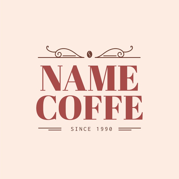 Gratis vector vintage zoete koffie logo