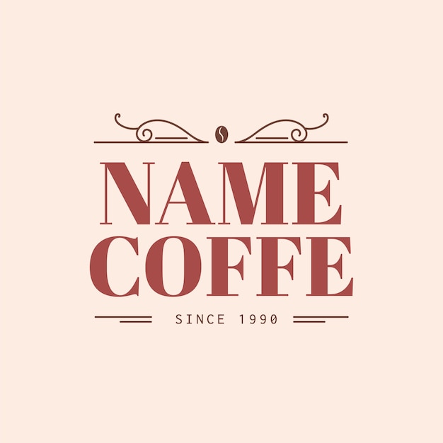 Vintage zoete koffie logo
