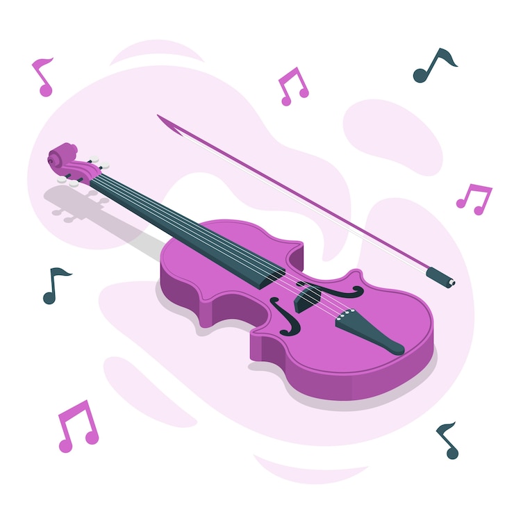 Gratis Vector viool concept illustratie