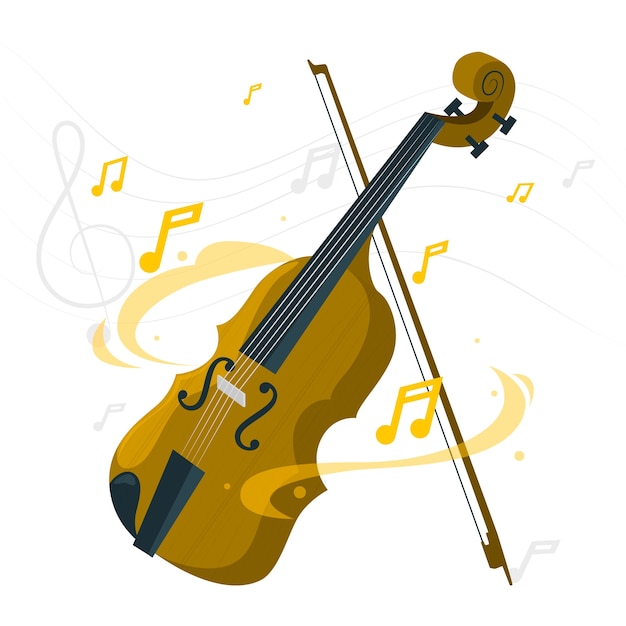 Gratis vector viool concept illustratie