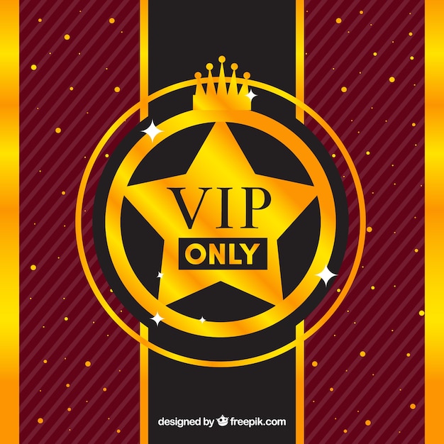 Gratis vector vip achtergrond met gouden ster