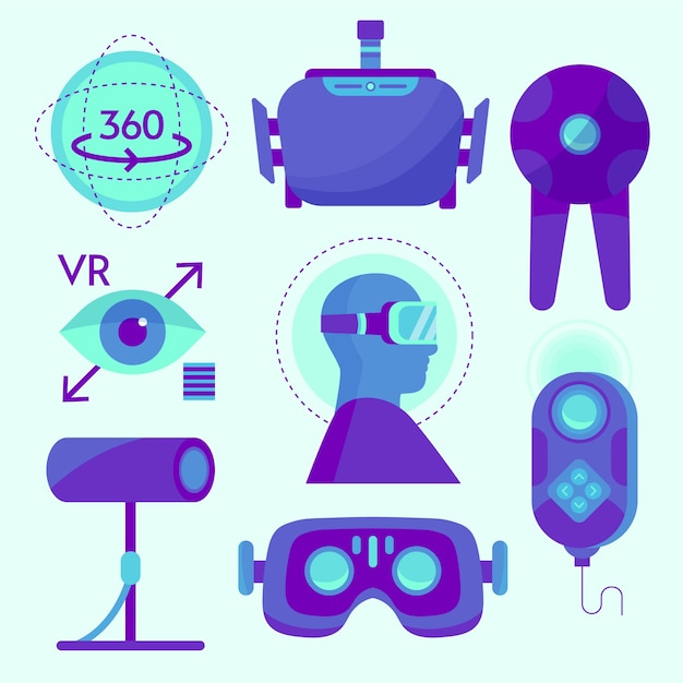 Gratis vector virtual reality-apparatuur