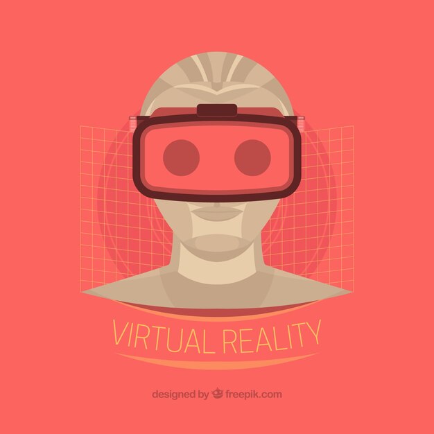 Gratis vector virtual reality bril technologie achtergrond