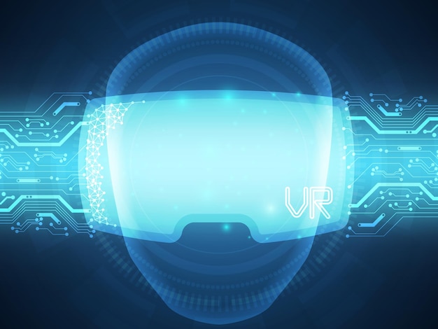 Virtuele realiteit technologie futuristische achtergrond vectorillustratie