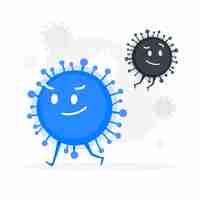 Gratis vector virus concept illustratie