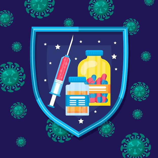 Gratis vector virus genezen concept