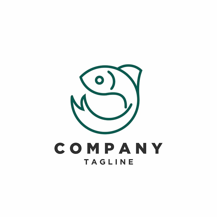 Gratis Vector vis logo gradiënt kleurrijke ontwerp illustraties