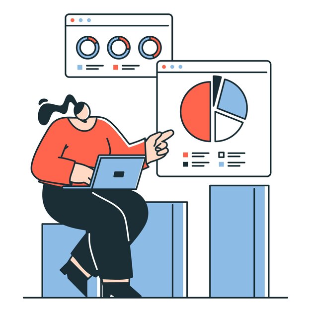 Visuele illustratie van het gegevensconcept