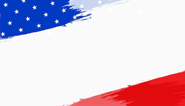 Vlag van amerika in abstracte stijl met tekstruimte