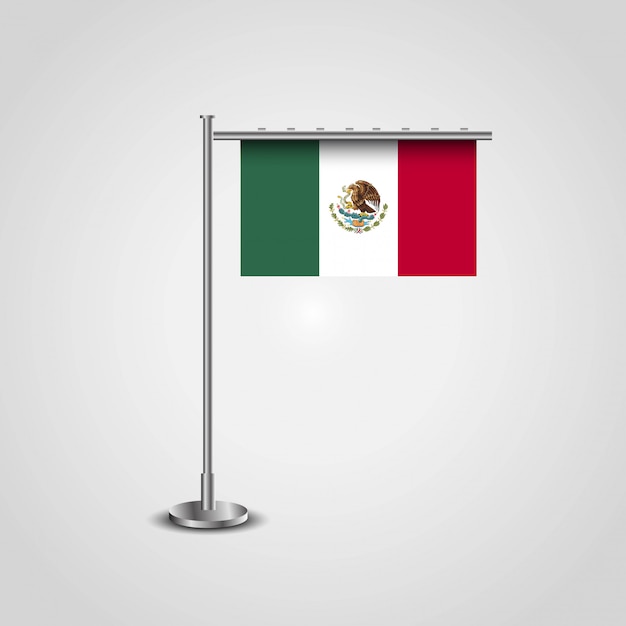 Vlag van Mexico met creatief ontwerp vector