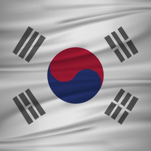 Gratis vector vlag van zuid-korea vector illustratie