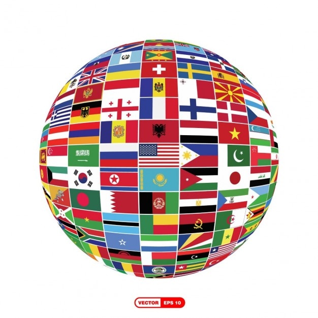 vlaggen globe