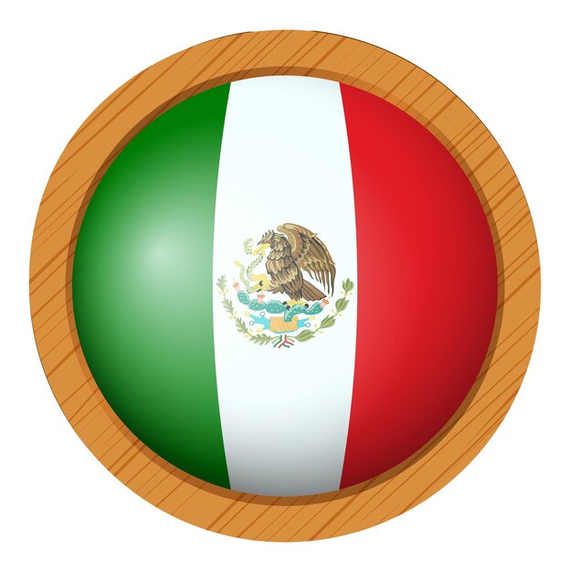 Gratis vector vlagpictogramontwerp voor mexico