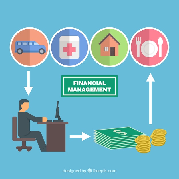 Gratis vector vlak financieel management concept