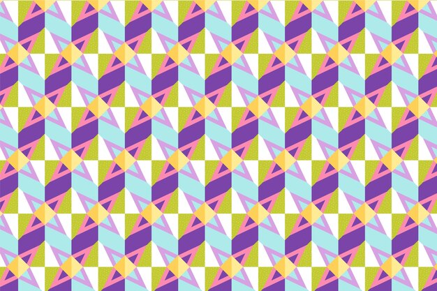 Vlak ontwerp kleurrijk geometrisch patroon