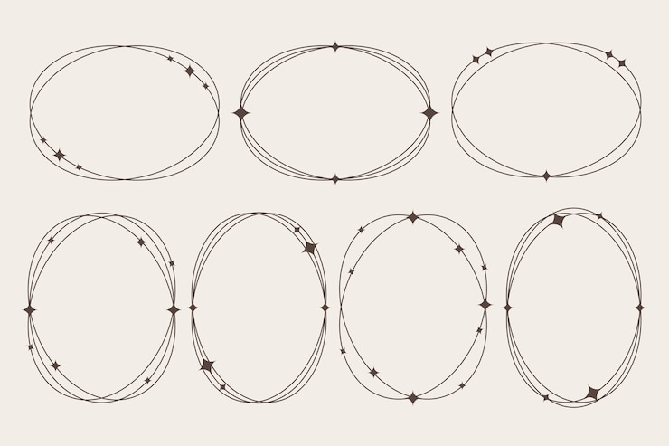 Gratis Vector vlak ontwerp minimalistisch lineair frame