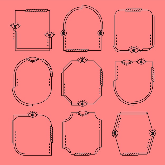 Vlak ontwerp minimalistisch lineair frame