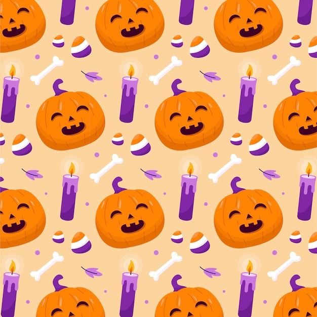 Vlak patroon ontwerp voor halloween viering