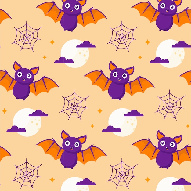 Vlak patroon ontwerp voor halloween viering