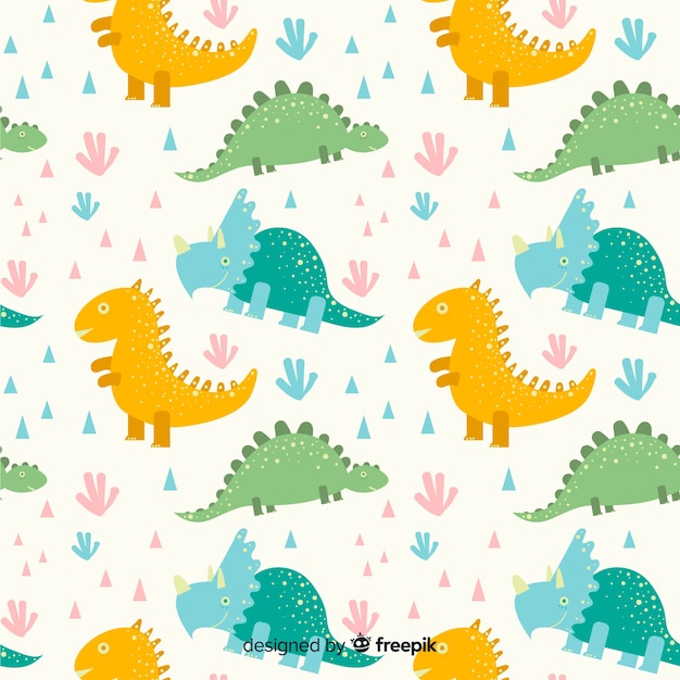 Vlak patroon van de dinosaurus