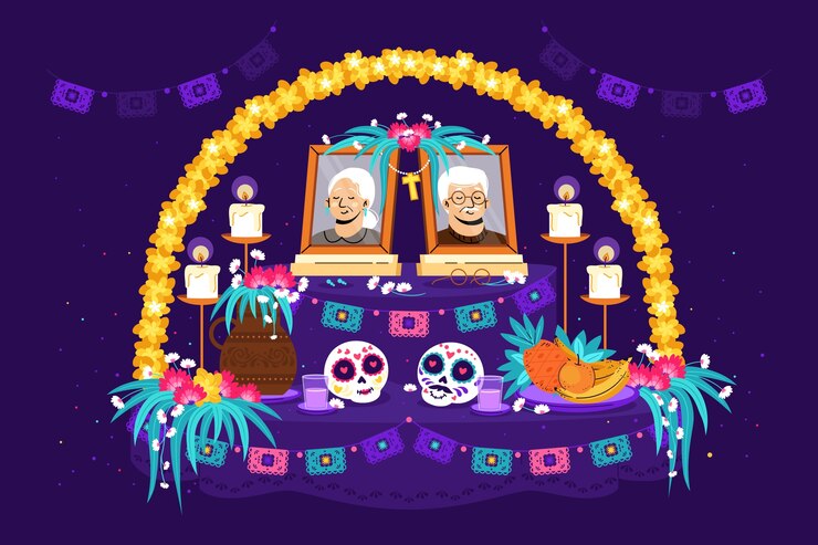Gratis Vector vlakke afbeelding voor dia de murtos-viering