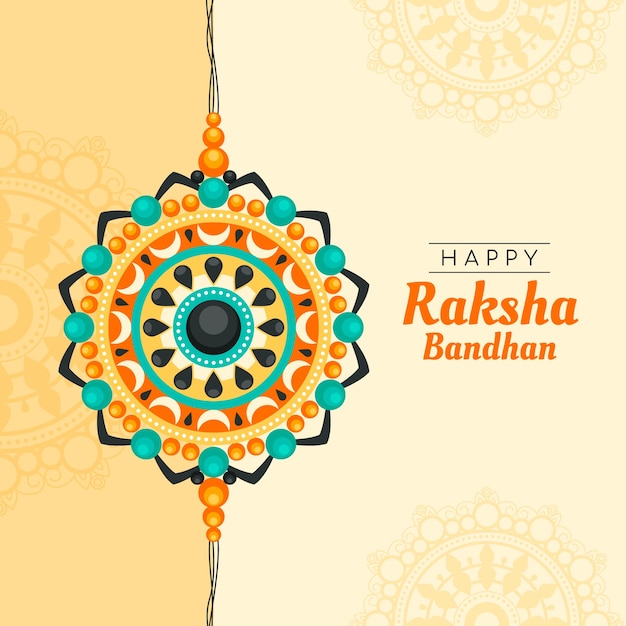 Gratis vector vlakke afbeelding voor raksha bandhan-viering