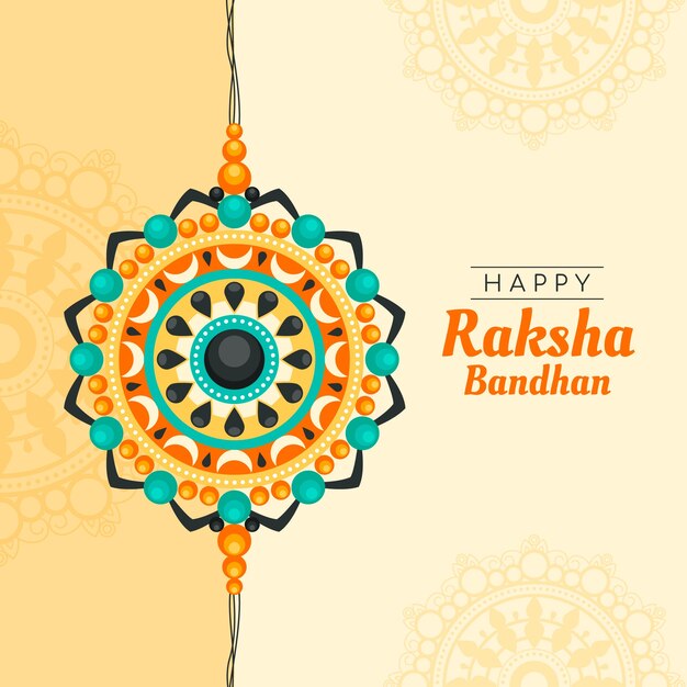 Vlakke afbeelding voor raksha bandhan-viering