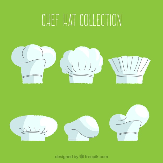 Gratis vector vlakke chef-kok hoedpak