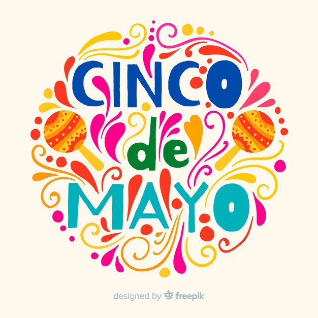 Vlakke cinco de mayo achtergrond