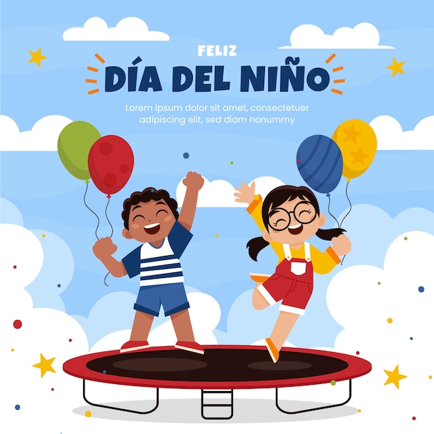 Gratis vector vlakke dia del nino illustratie