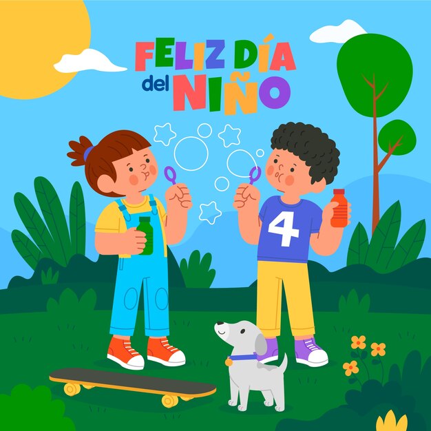 Vlakke dia del nino illustratie