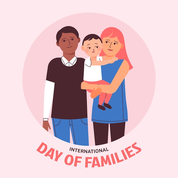 Vlakke internationale dag van gezinnen